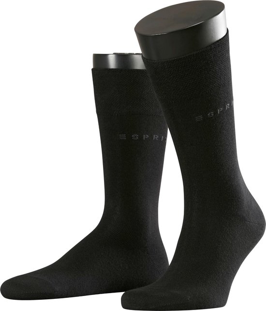 Esprit Basic Easy 2-PACK Sokken Heren 17874 3000 black 43-46