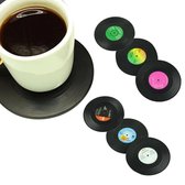 LP Onderzetters - 6 stuks - Vinyl - Retro - Coasters - Onder Zetters - Feest - Vintage - Platen - Rond - Langespeelplaat - Muziekliefhebber - Muziekliefhebbers - LP's - Glazen - Gl