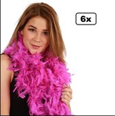 6x Boa luxe paars 75 gram 180cm