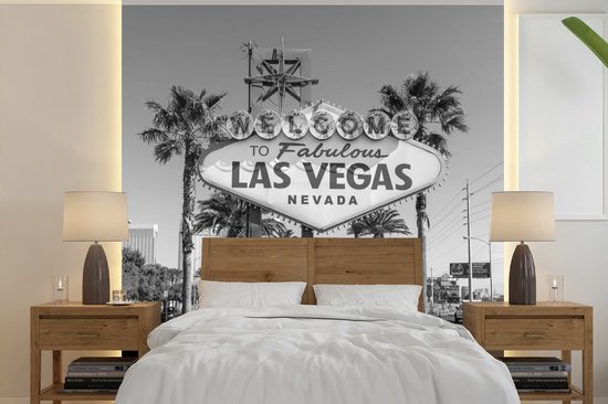 Behang - Fotobehang Welkomstbord van Las Vegas - Breedte 240 cm x hoogte  240 cm | bol.com