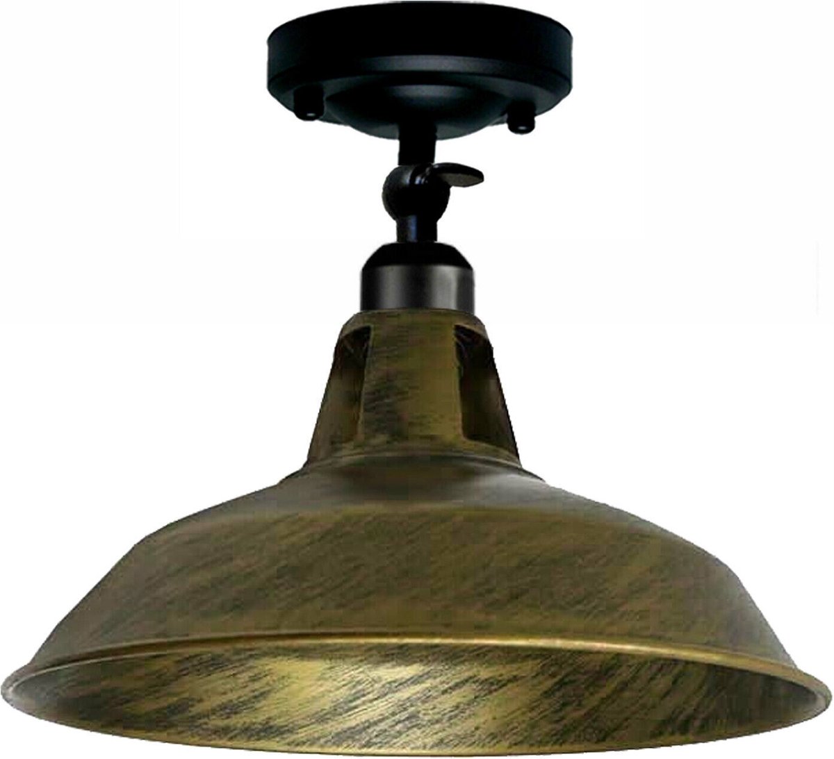 Industrial Ceiling lamp - geborsteld messing- retro - metal - Ø30cm - living room ceiling lamp - with E27 fitting - excl