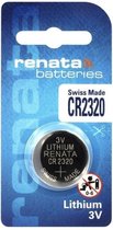 Pile au lithium Renata - Pile Knoopcel - CR2320 - 1 pièce - 3V - Fabriquée en Suisse