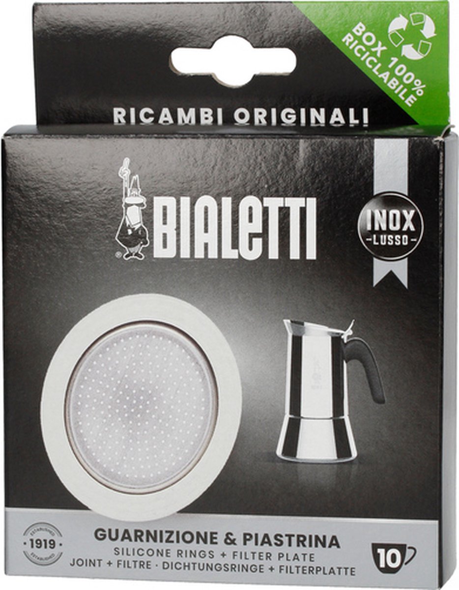 Bialetti Seal + Sieve for Bialetti 10tz Steel Coffee Makers