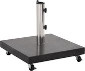 vidaXL - Parasolvoet - vierkant - 30 - kg - graniet - zwart