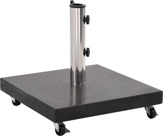 vidaXL - Parasolvoet - vierkant - 30 - kg - graniet - zwart