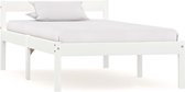 vidaXL - Bedframe - massief - grenenhout - wit - 100x200 - cm