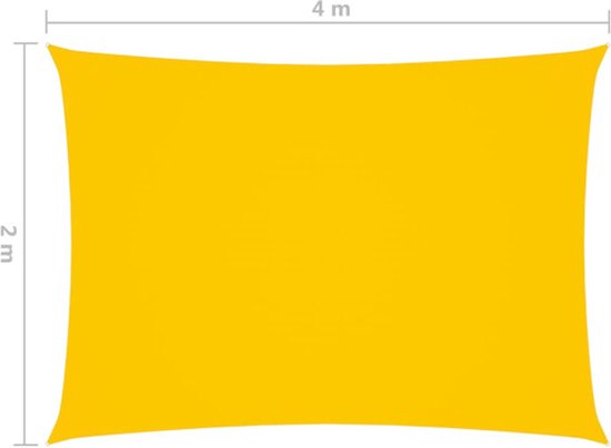 VDXL Zonnescherm rechthoekig 2x4 m oxford stof geel