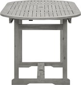 vidaXL - Tuintafel - (120-170)x80x75 - cm - massief - acaciahout