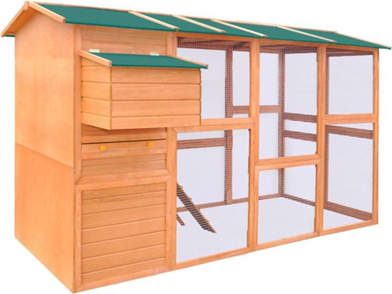 vidaXL - Kippenhok - 295x163x170 - cm - hout