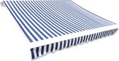 vidaXL - Luifeldoek - 500x300 - cm - canvas - blauw - en - wit