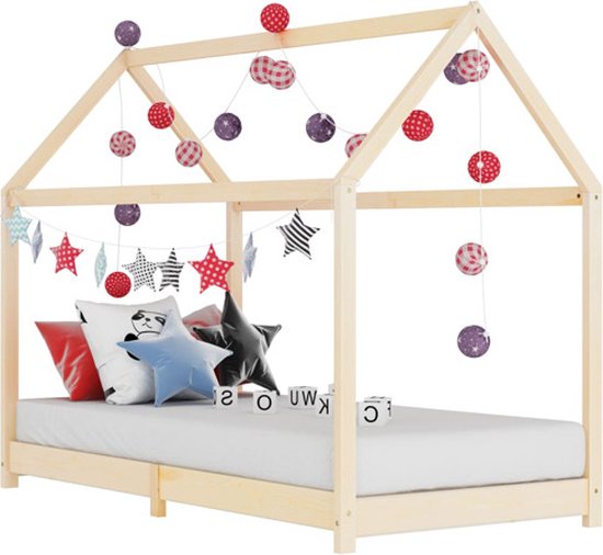 vidaXL-Kinderbedframe-massief-grenenhout-90x200-cm