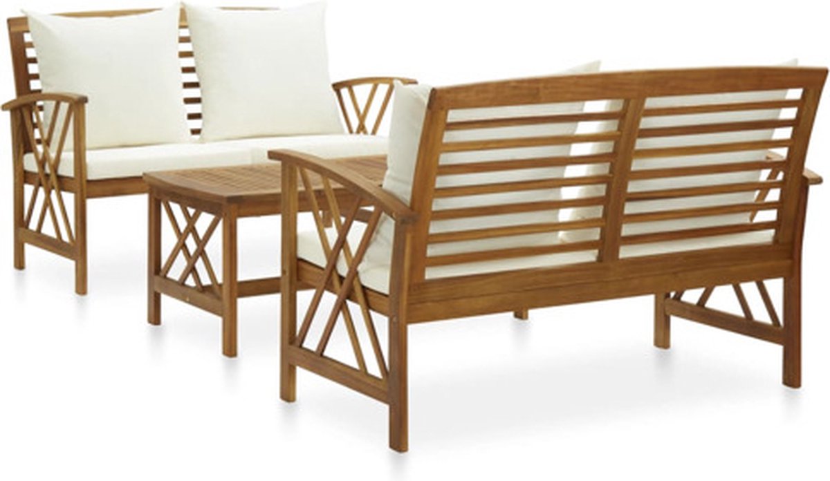 Vidaxl Loungeset Wit Tuinset
