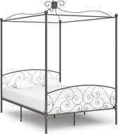 vidaXL-Hemelbedframe-metaal-grijs-120x200-cm