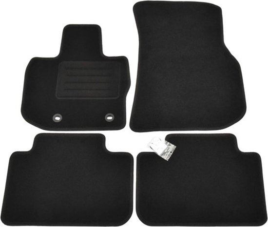 MAT10 Autovloermatten geschikt voor VW Beetle (BJ 11/2011-02/2018, type 5C) van velours, 4-delige automattenset, duurzame OEM-kwaliteit, Made in Germany, zwart