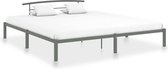 vidaXL - Bedframe - metaal - grijs - 180x200 - cm