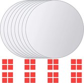 Ronde zelfklevende acryl spiegeltegels - 10 stuks - 15 cm - Doe-het
