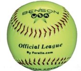 Benson - MLB - Softball - LGB12Y12 - Leren - Official Size - Wedstrijd Softbal - Geel - 12 inch