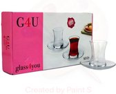 G4U Misis - Turkse Theeglazen Set - 12 Delig - 160 ml