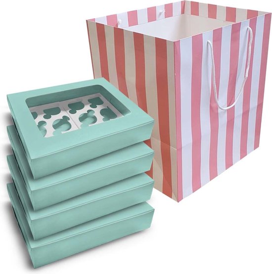 KYSUN 100 stuks doorzichtige cupcake-dozen, enkele