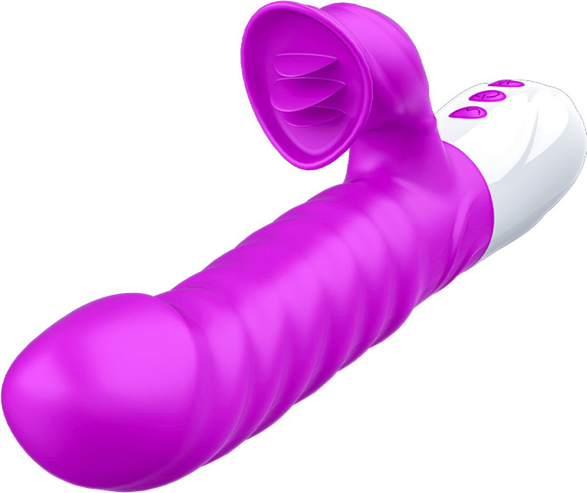 Goedkoopste Vibrator - Silicone, Vibrator 7 standen and Heating Mode, Paars