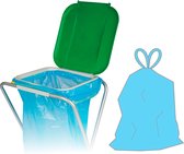 Prohobtools 50 x Grands sacs de déchets de cuisine / jardin / sacs poubelles 120 litres bleu - extra fort - Indéchirable