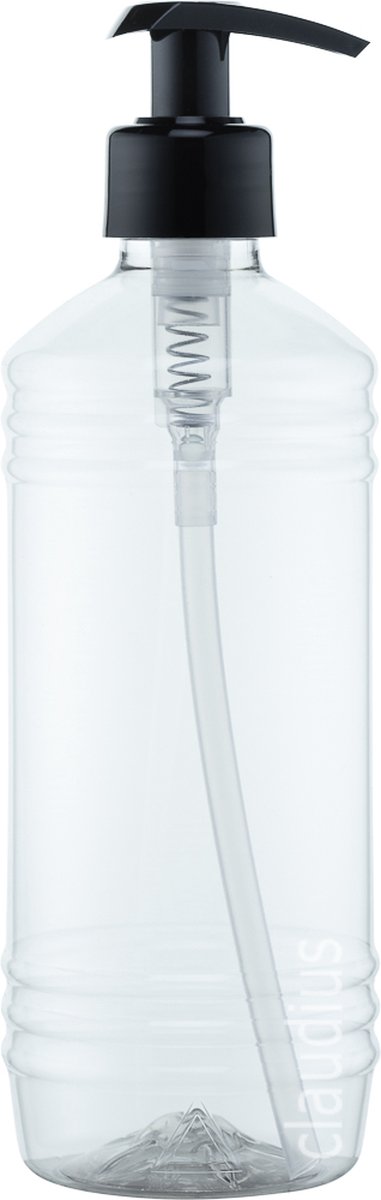 Lege Plastic Fles 500 ml PET transparant - met zwarte pomp - set van 10 stuks - Navulbaar - Leeg
