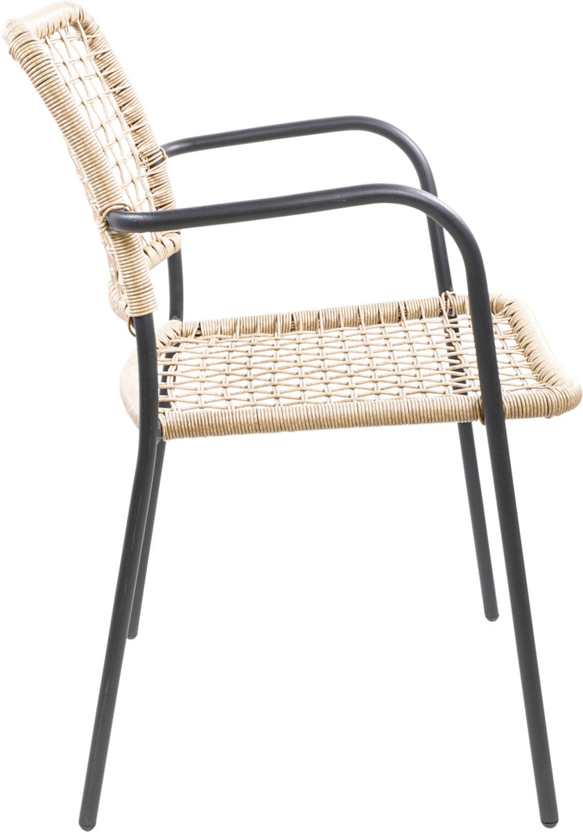 Lesli Living Chaise empilable Kara - 58.8 x 56.5 x 81.5 cm