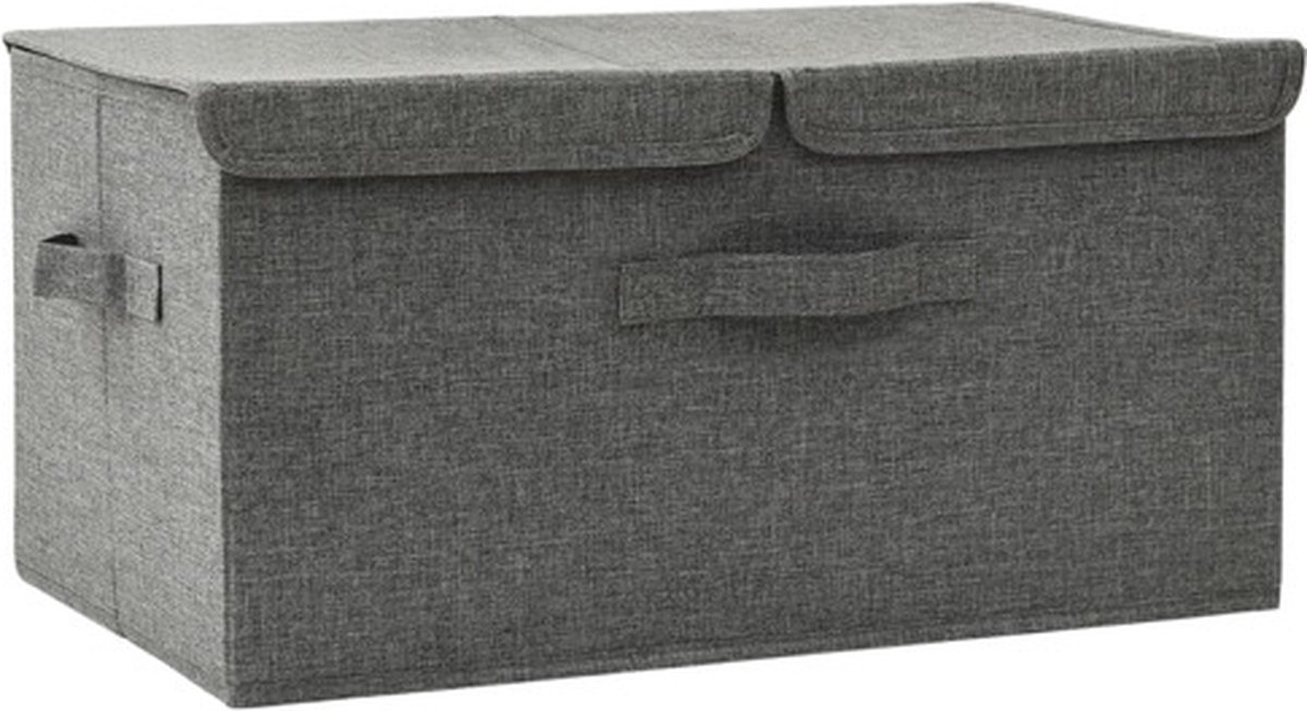 vidaXL-Opbergbox-50x30x25-cm-stof-antracietkleurig