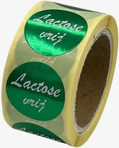 Lactosevrij allergenen sticker op rol - 250 Stuks - 25mm - voedseletiket - HACCP