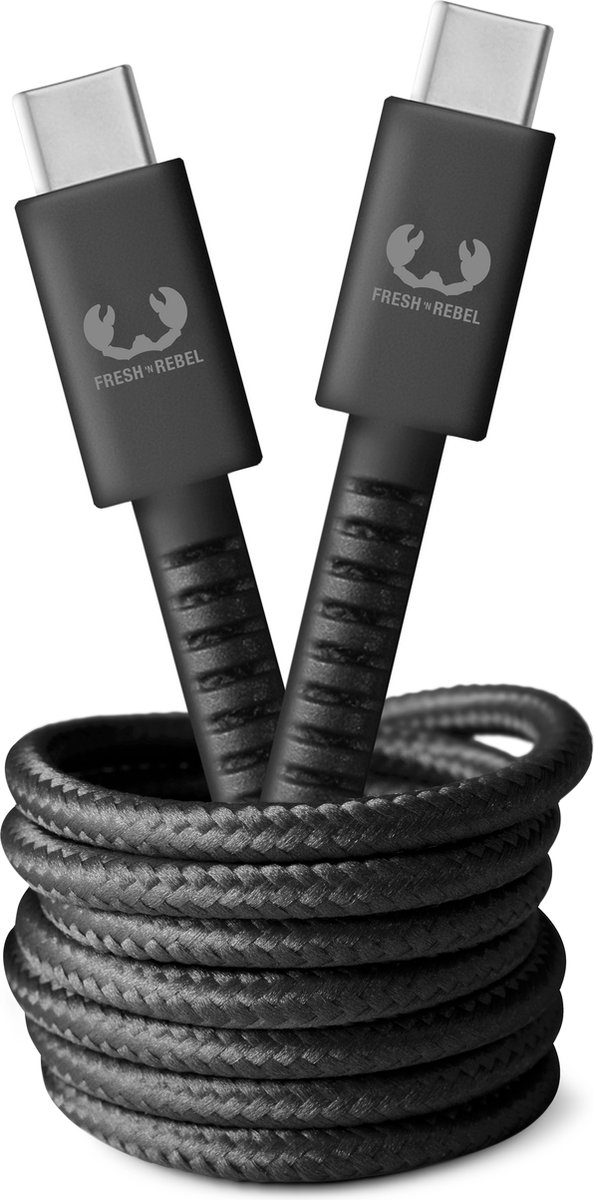 Fresh 'n Rebel - USB-C - USB-C Fabriq cable  -  2.0m  -  Storm Grey