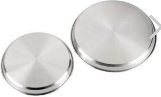 Afdekplaat inox per 4