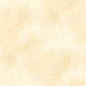 Natuur behang Profhome 372752-GU vliesbehang glad met bloemmotief mat geel 5,33 m2