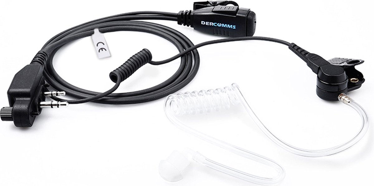 DerComms® ICOM surveillance oortje voor F22SR, IC-F25SR, IC-F27SR en F29SR portofoons
