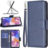 Mobigear Telefoonhoesje geschikt voor Samsung Galaxy A23 Hoesje | Mobigear Excellent Bookcase Portemonnee | Pasjeshouder voor 3 Pasjes | Telefoonhoesje voor Pinpas / OV Kaart / Rijbewijs - Blauw