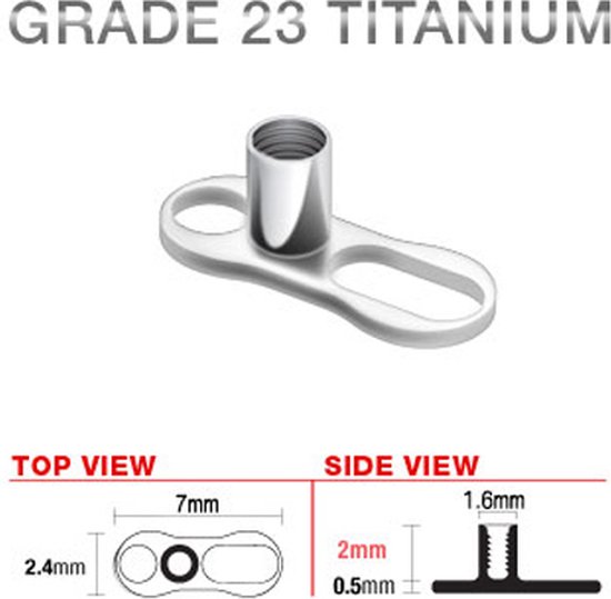 Dermal anchor titanium 2 gaats