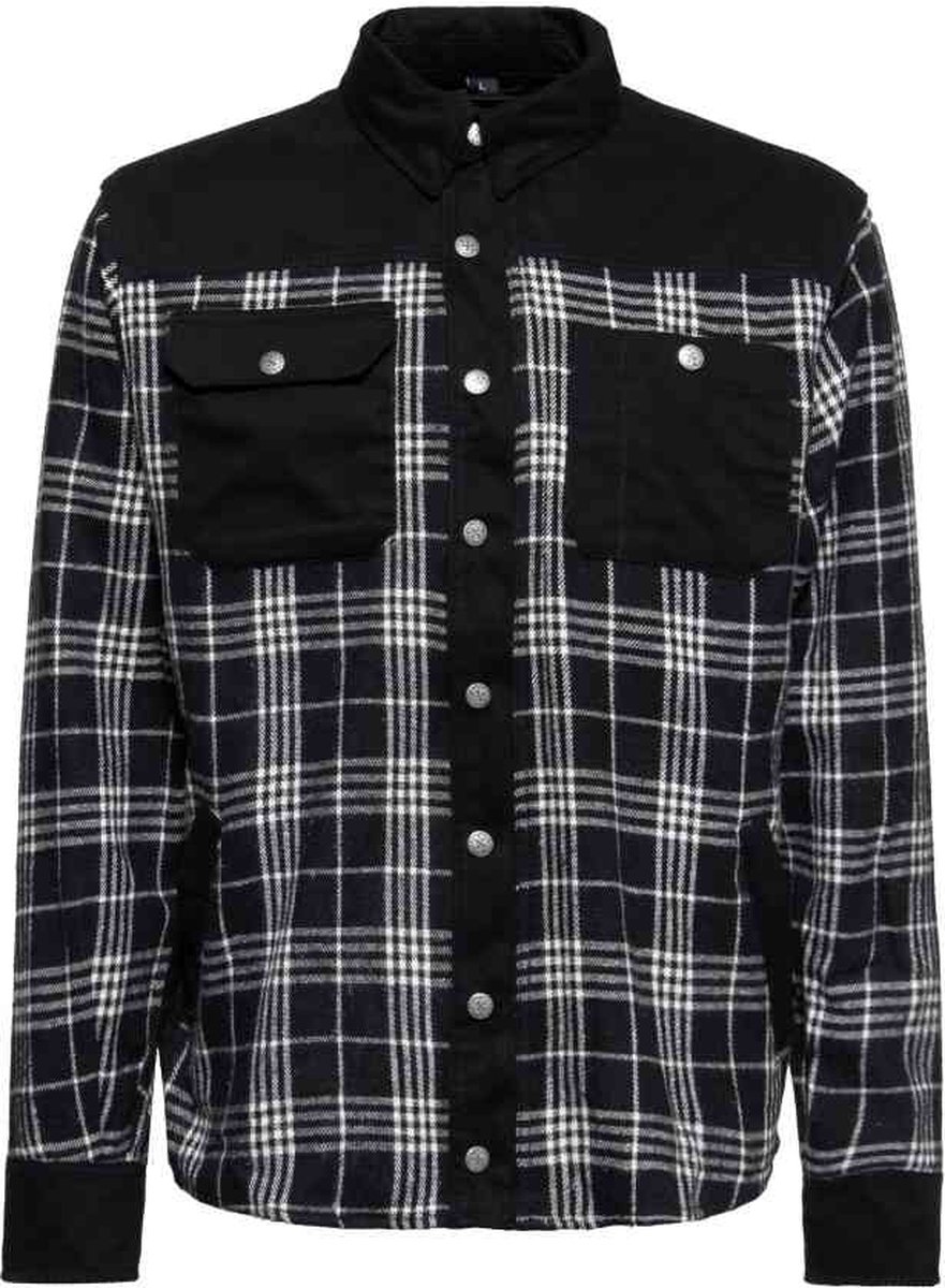 King Kerosin Overhemd -M- Checkered Zwart