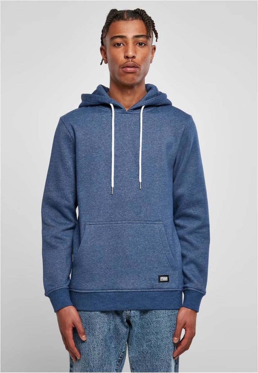 Urban Classics Hoodie/trui -5XL- Basic Melange Blauw