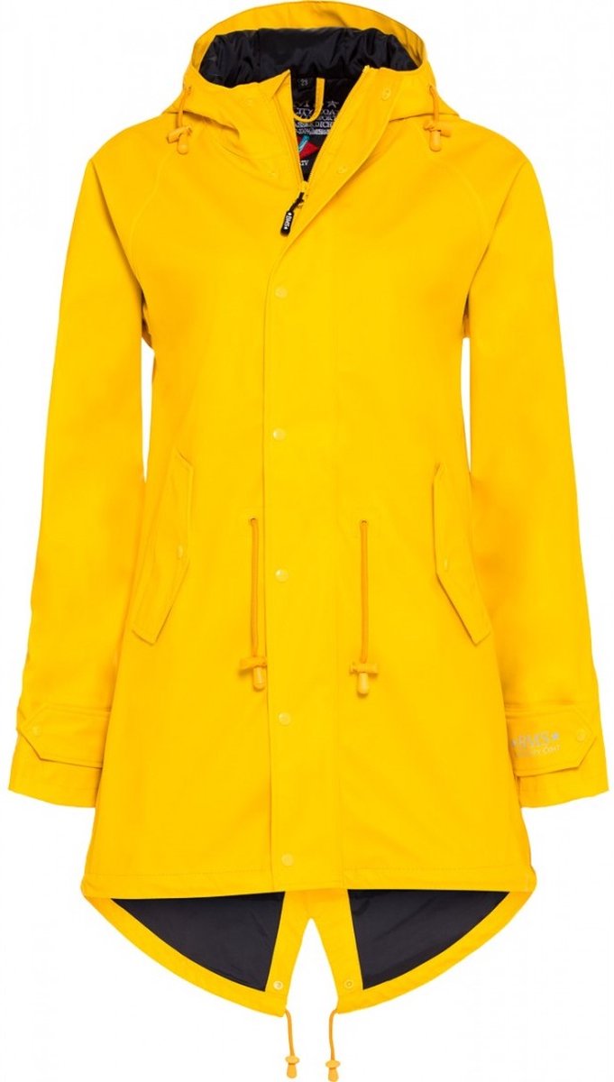Gele dames regenjas / parka HafenCity® van BMS XXL