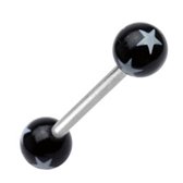 Piercing langue étoile noire © LMPiercings
