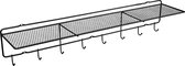 PUHLMANN - frame, kapstok, 7 mm staal, COATRACK, hoedenplank, 8 haken, 100 cm, zwart