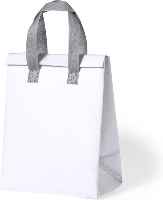 Koeltas - Lunchtas - Koeltasje lunch - Isolatie - Volwassenen - Dames - Heren - Klittenbandsluiting - 23 x 29 cm - Kunststof - Aluminium - wit van KOEL — afbeelding 4