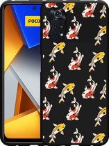 Xiaomi Poco M4 Pro Hoesje Zwart Koi Fish - Designed by Cazy