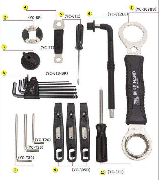 Pawfly 3 in 1 fietspedaalsleutel 15/16/24 mm, 320 mm extra lang voor cranktrekker & trapasreparatie. Multifunctioneel voor fietswiel, pedaalnaaf, asmoer, verwijderaar, wielsleutel, zwart