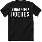 T-Shirt Knaller T-Shirt|Trots op de boeren / Boerenprotest / Steun de boer|Heren / Dames Kleding shirt|Kleur zwart|Maat S