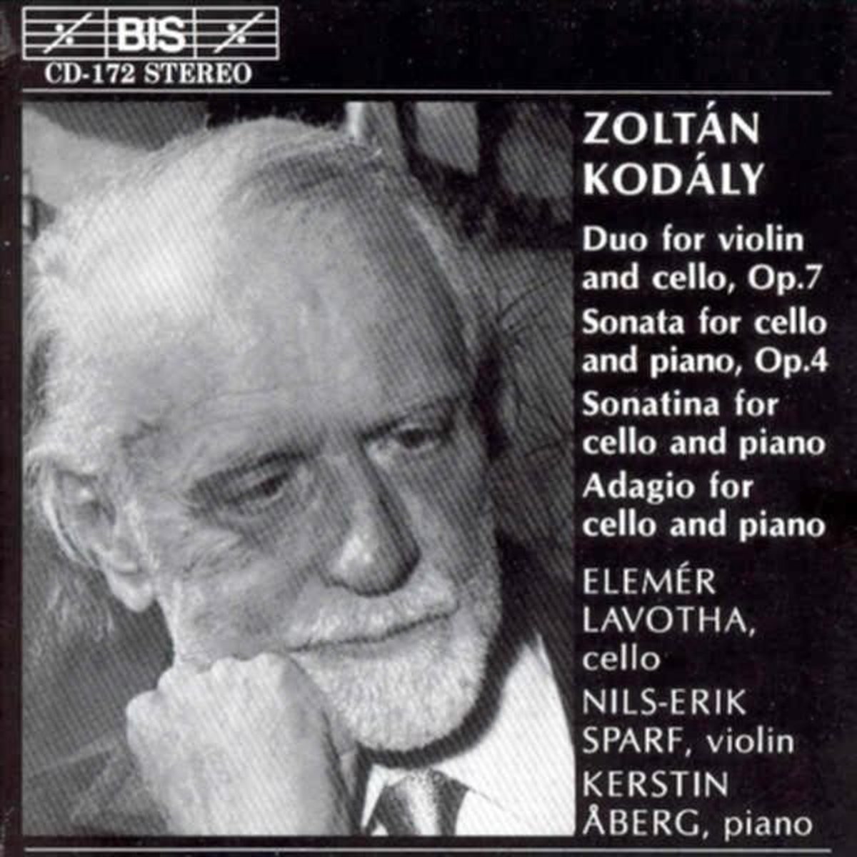 Elemér Lavotha, Nils-Erik Sparf, Kerstin Alberg - Kodály: Duo For Violin, Cello & Piano (CD)