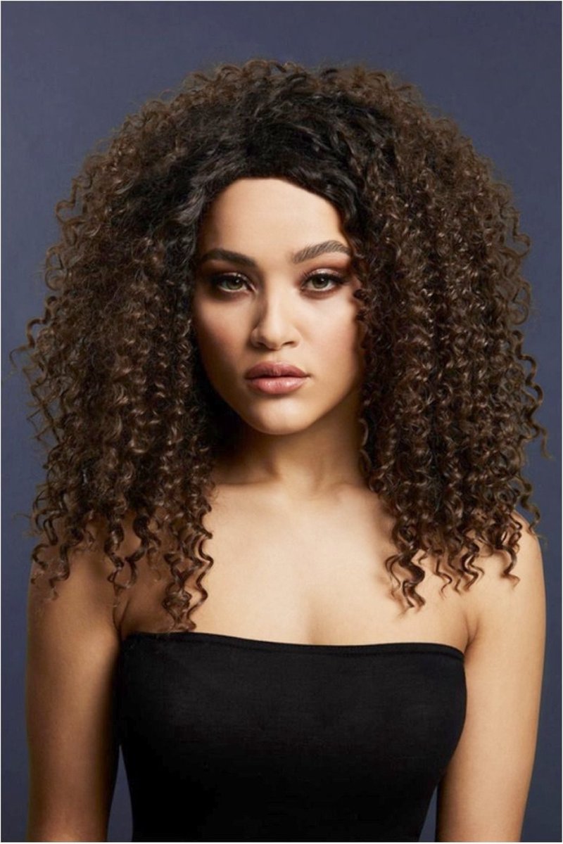 Fever - Lizzo Dark Brown Pruik - Bruin