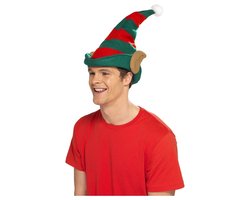 Dressing Up & Costumes | Costumes - Christmas - Elf Hat, Green With Red Stripes