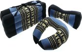 Ensemble de méditation - ensemble de yoga oreillers petits - oreiller cervical - os d' kussen - coussin de méditation portable gris/noir