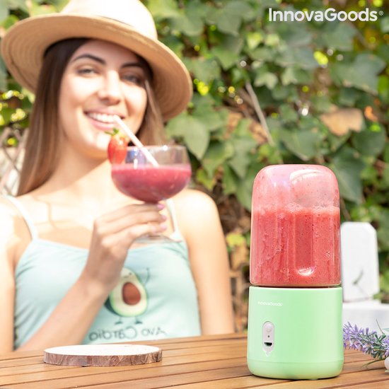 Innovagoods - Smoothie blender - Oplaadbaar - Voor Op Werk - Groen van InnovaGoods — afbeelding 5