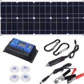 Studio Jacquí Solar Panel - Draagbaar zonnepaneel 100 Watt - Caravan, boot en camper - 12v - met accu en stopcontact - zonnepaneel met accu - usb - complete set voor onderweg